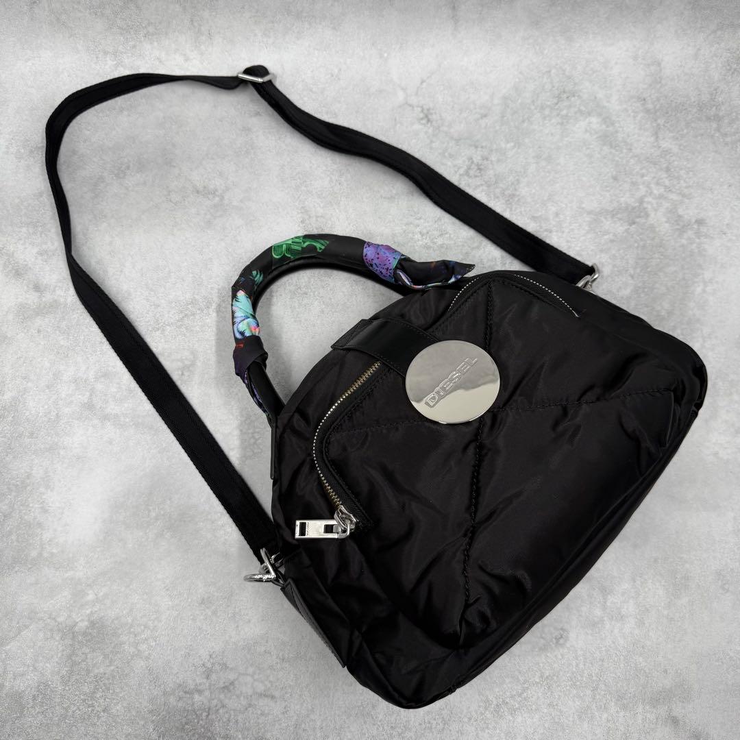 未使用級✨DIESEL LARA 2WAY サッチェルバッグ スカーフ