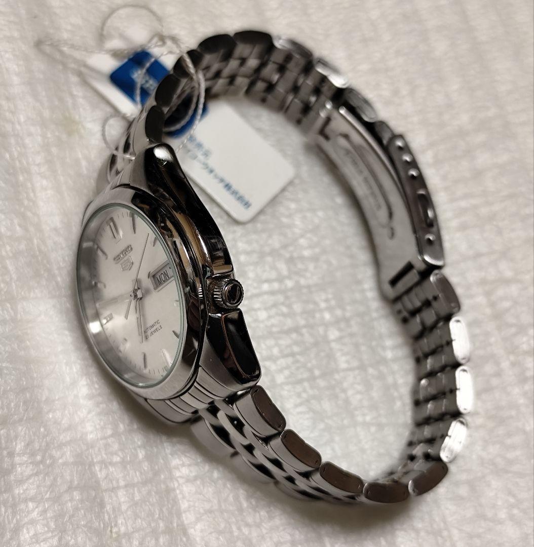 SEIKO 5 自動巻き時計 シルバー 21石