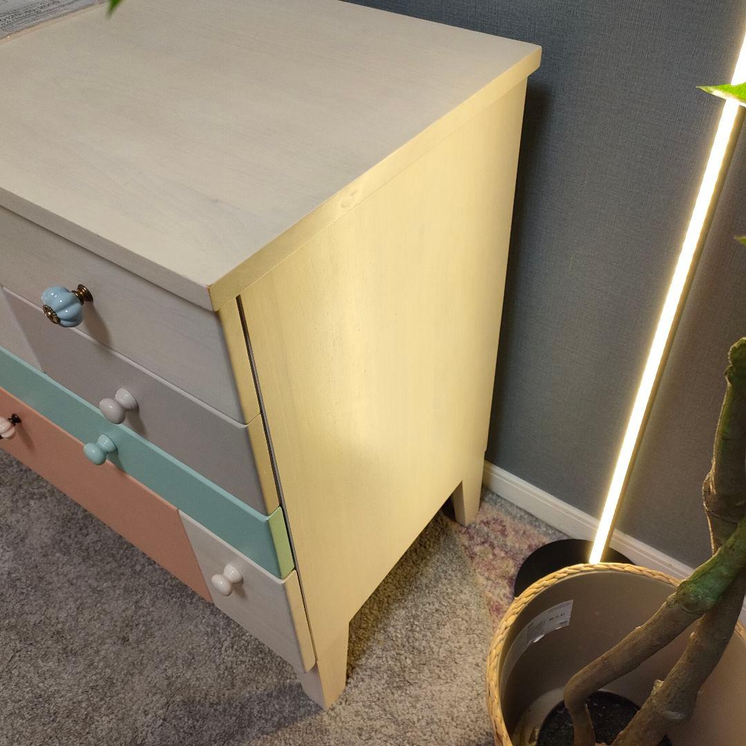 マルチカラー 3段ローチェスト