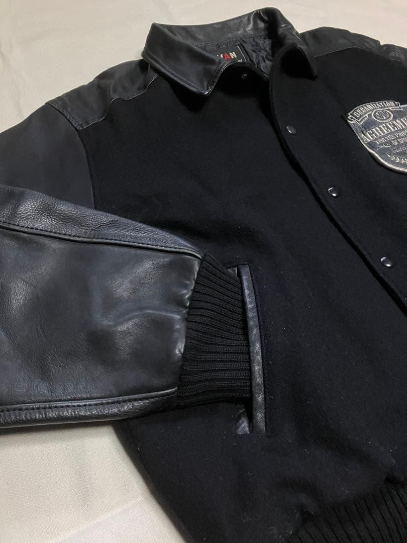 80s VAN スタジャン 黒 L〜XL 牛本革使用 IVY アイビー レザー