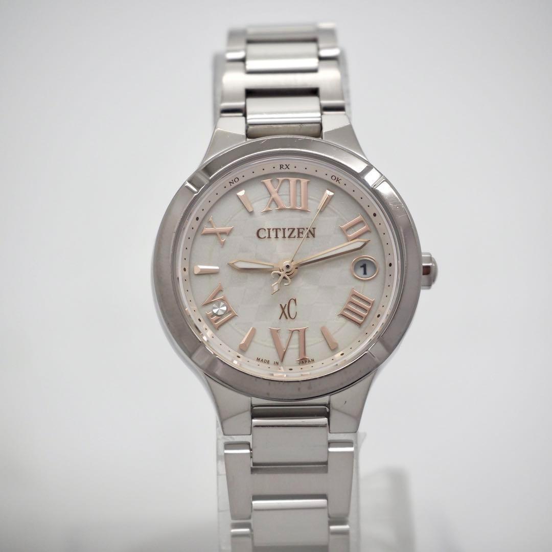 371 稼働　CITIZEN　レディース　時計　電波ソーラー ティタニアライン