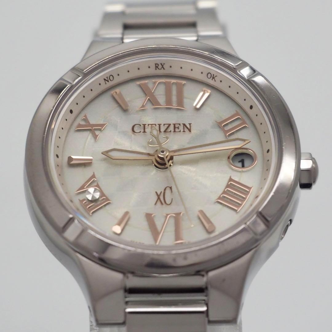371 稼働　CITIZEN　レディース　時計　電波ソーラー ティタニアライン