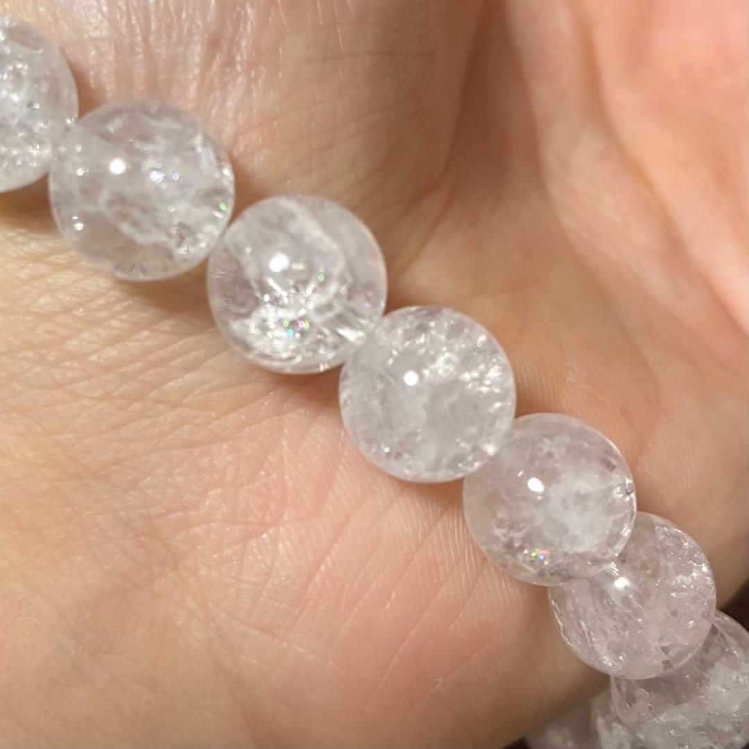 【レインボー入りクラック水晶】開運パワーすごすぎ！霊力いれてます！