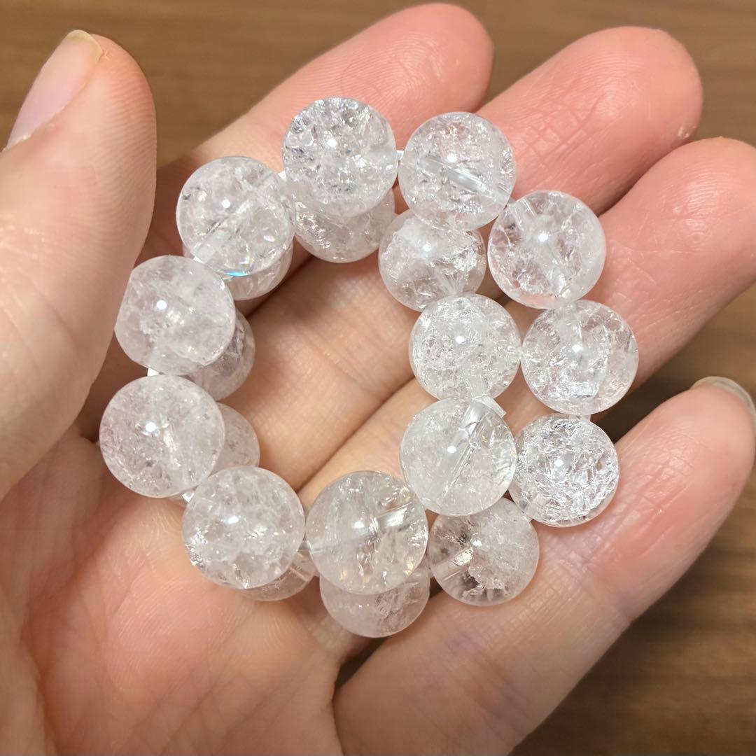 【レインボー入りクラック水晶】開運パワーすごすぎ！霊力いれてます！