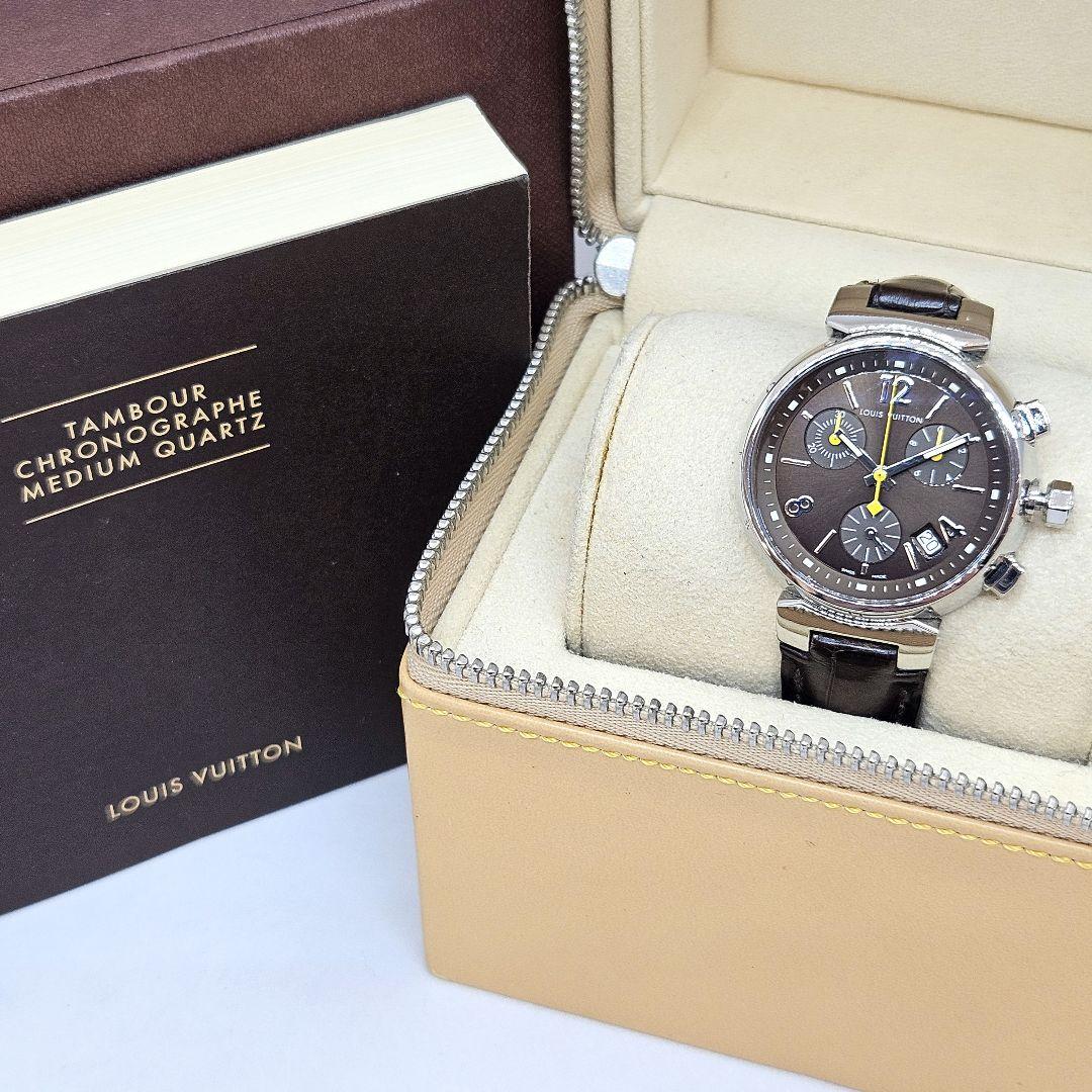 ルイヴィトン Q1321 タンブール クロノグラフ 箱付き