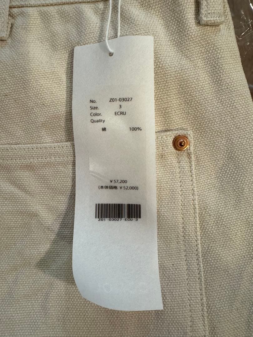 comoli COTTON DUCK PAINTER PANTS サイズ3