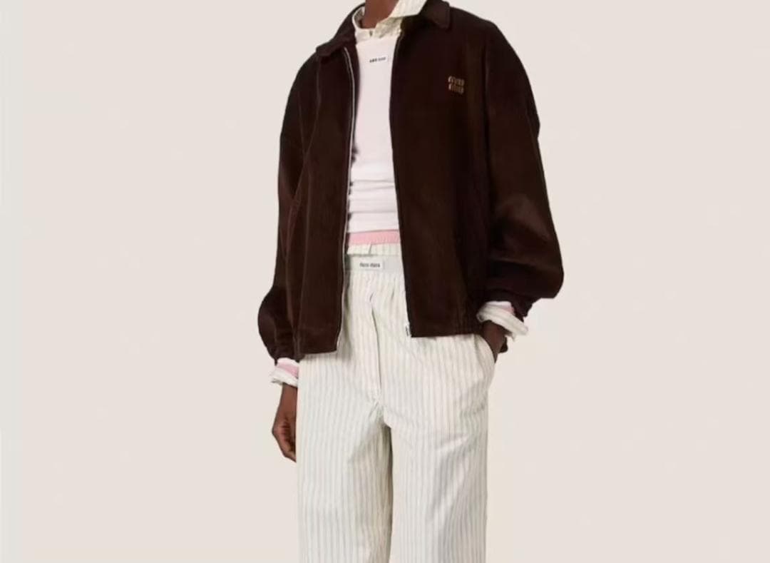 Miu Miu コーデュロイジャケット ブラウン 40 男女兼用