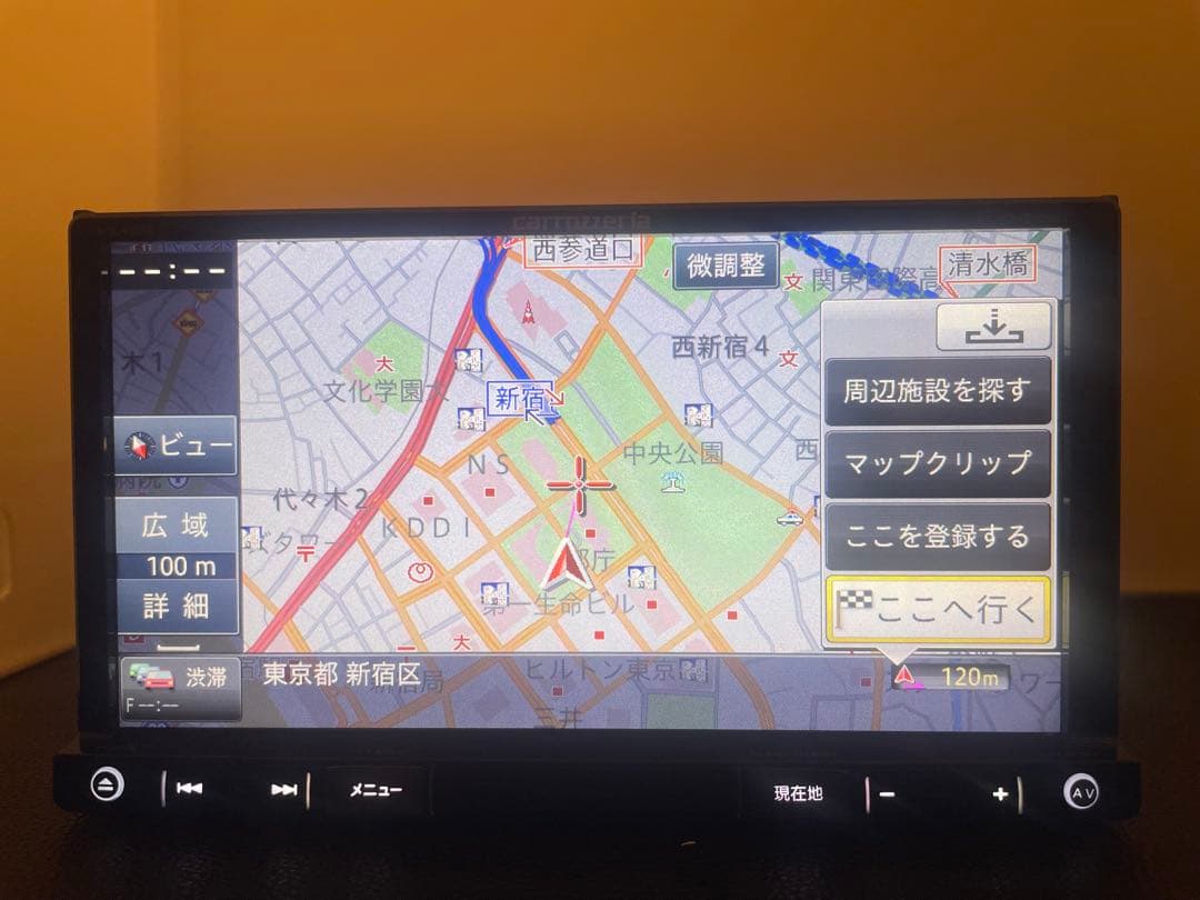 最新地図楽ナビAVIC-RZ300中古180mm7Ｖ型ワンセグTV 最新オービス