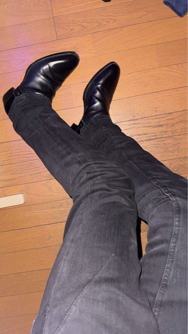 名作saint laurent ヒールジップエディ期size41