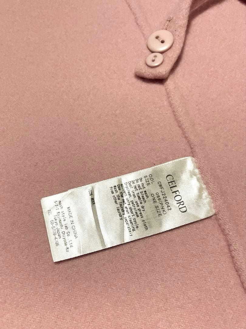CELFORD セルフォード　リバーケープジャケット　ピンク
