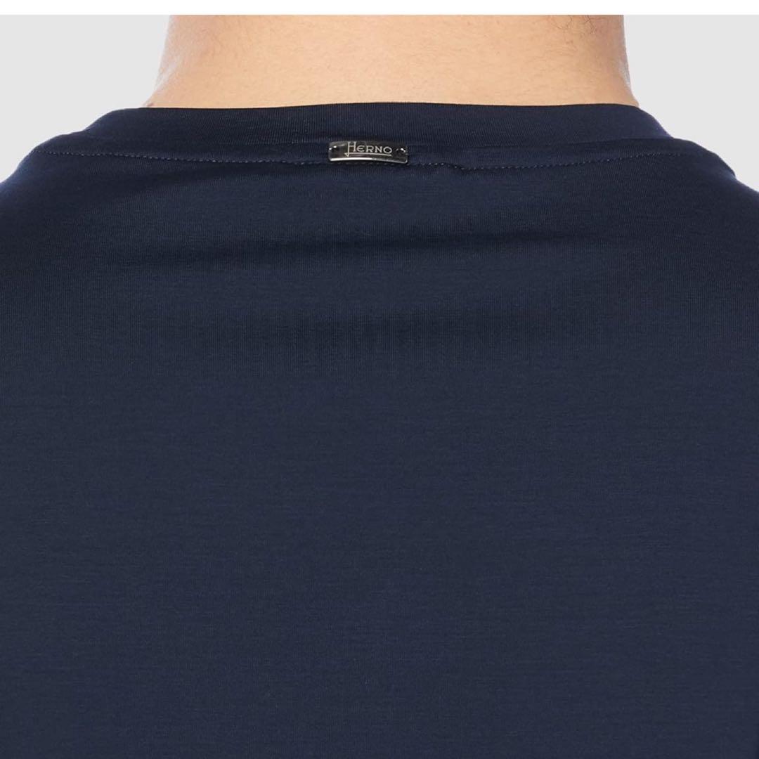 【新品】HERNO ヘルノ⭐️コットン ストレッチ クルーネック Tシャツ 黒