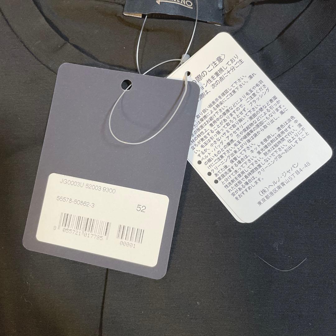 【新品】HERNO ヘルノ⭐️コットン ストレッチ クルーネック Tシャツ 黒