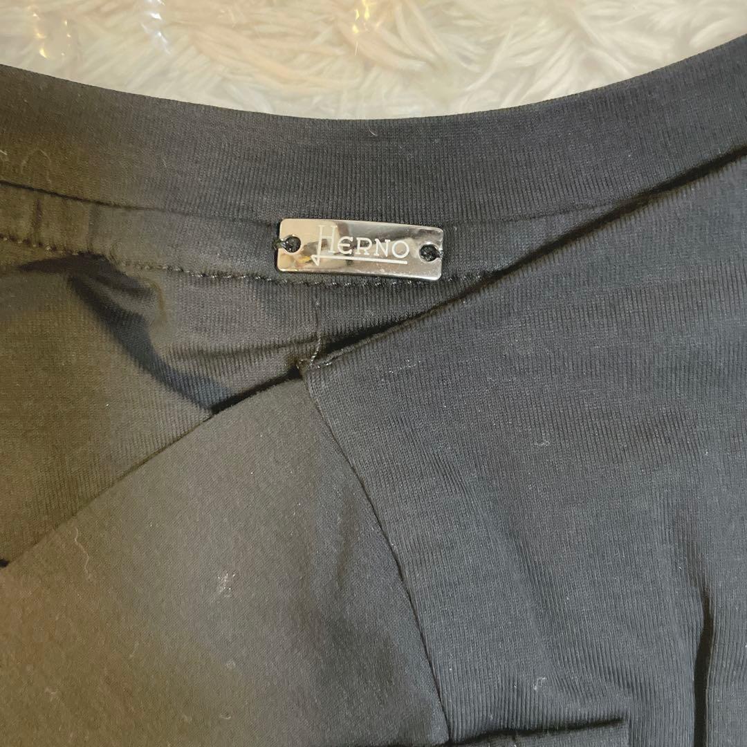 【新品】HERNO ヘルノ⭐️コットン ストレッチ クルーネック Tシャツ 黒