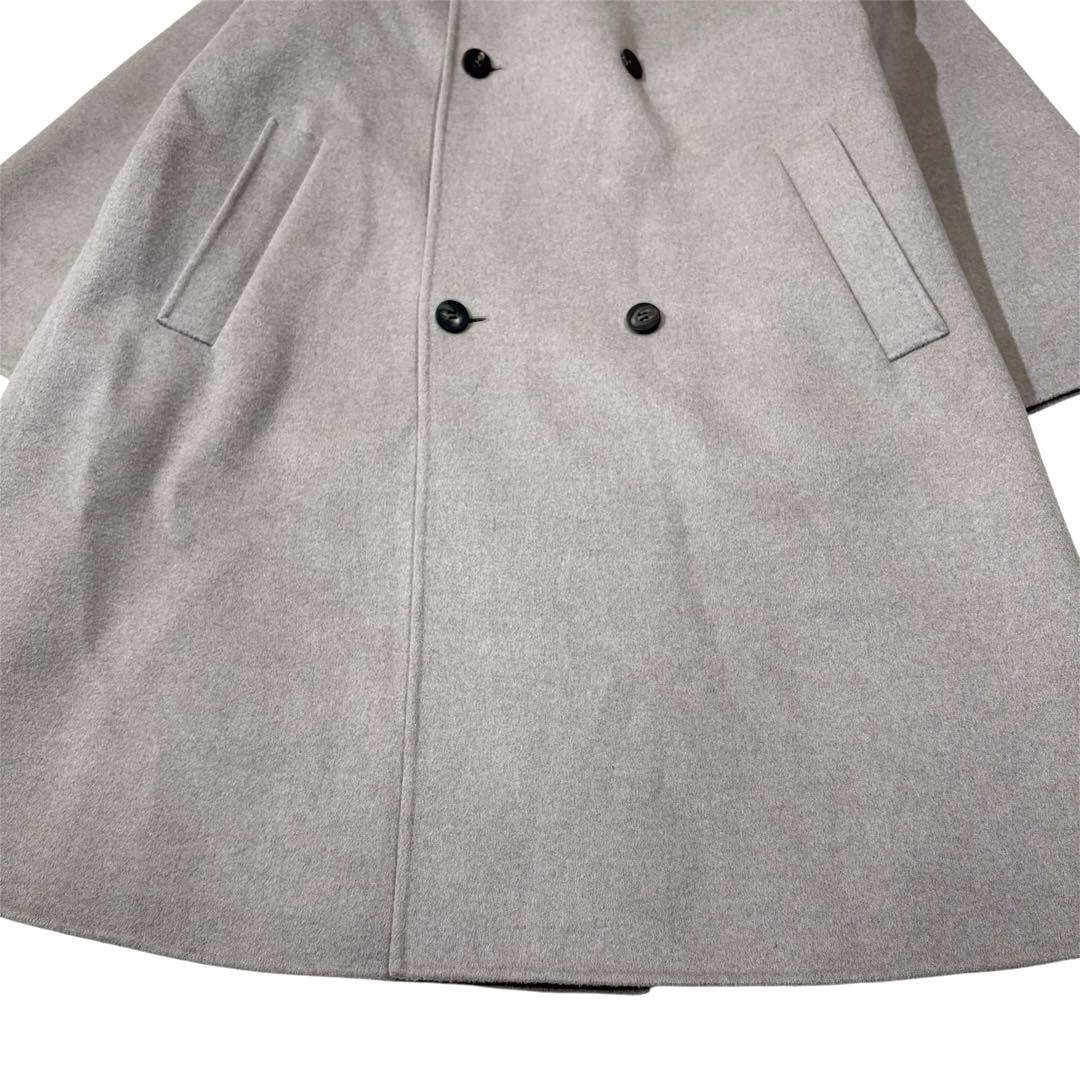 GALERIE VIE ウールダブルフェイス カラーレストレンチコート グレー
