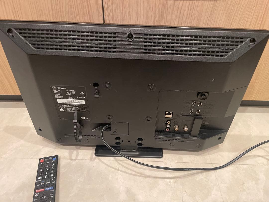 2024年　SHARP 24型液晶テレビAQUOS 2T-C24DE-B