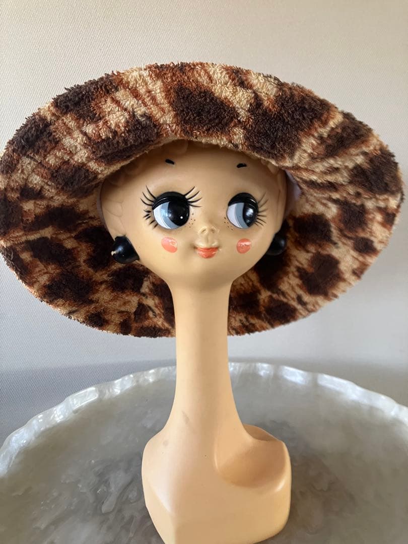 【ヴィヴィアンウエストウッド】レア　茶ヒョウ柄タオル地ハット廃盤