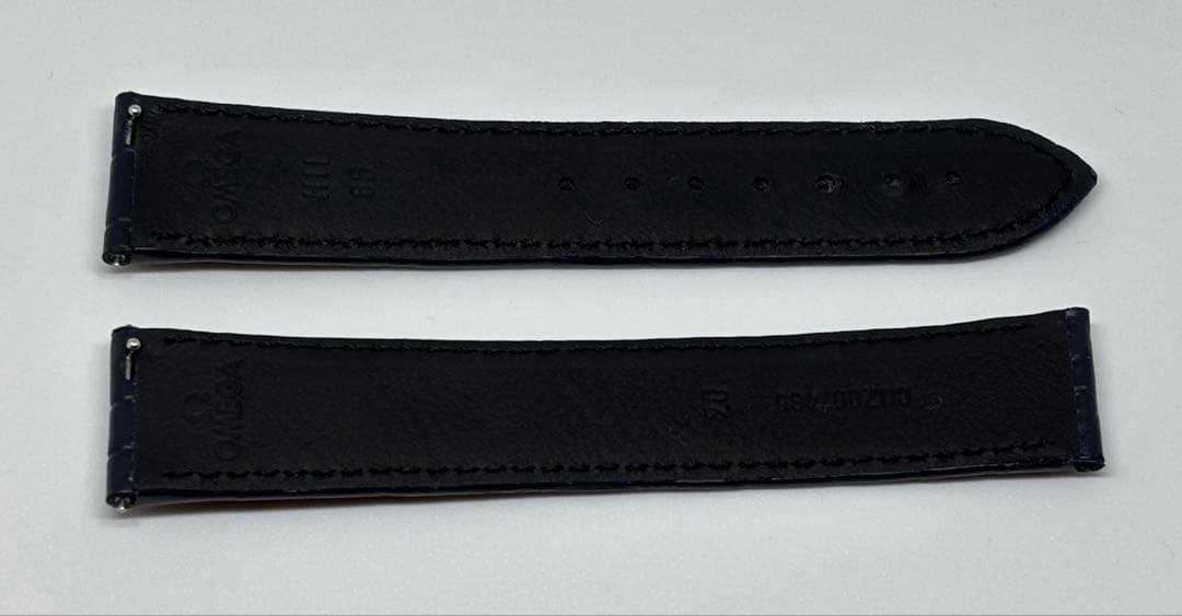 【美品】オメガDバックル用レザーベルト20mm