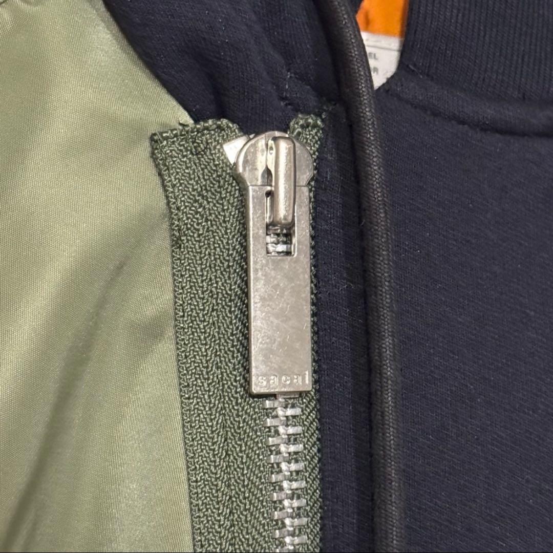 Sacai 23AW Sponge Sweat Hoodie サイズ1 ネイビー