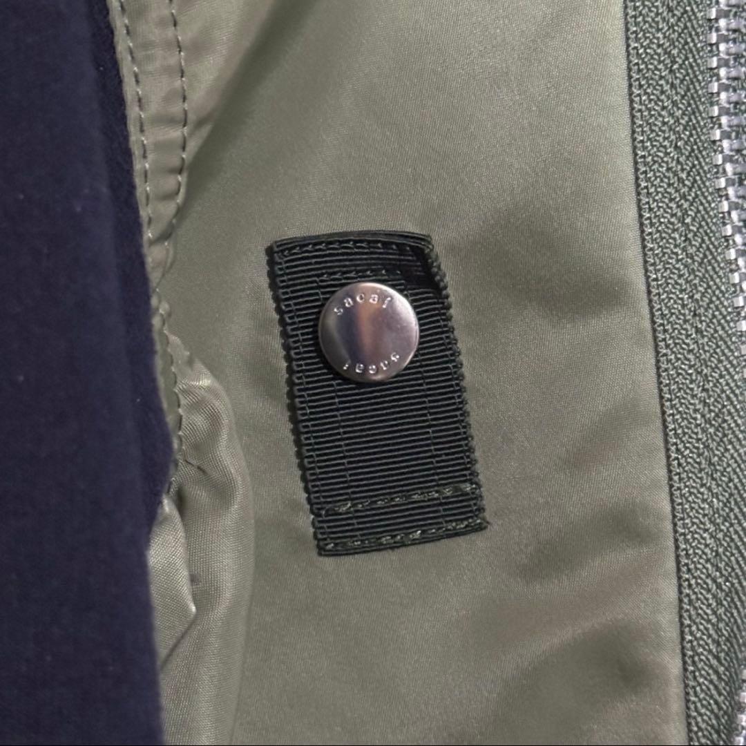 Sacai 23AW Sponge Sweat Hoodie サイズ1 ネイビー