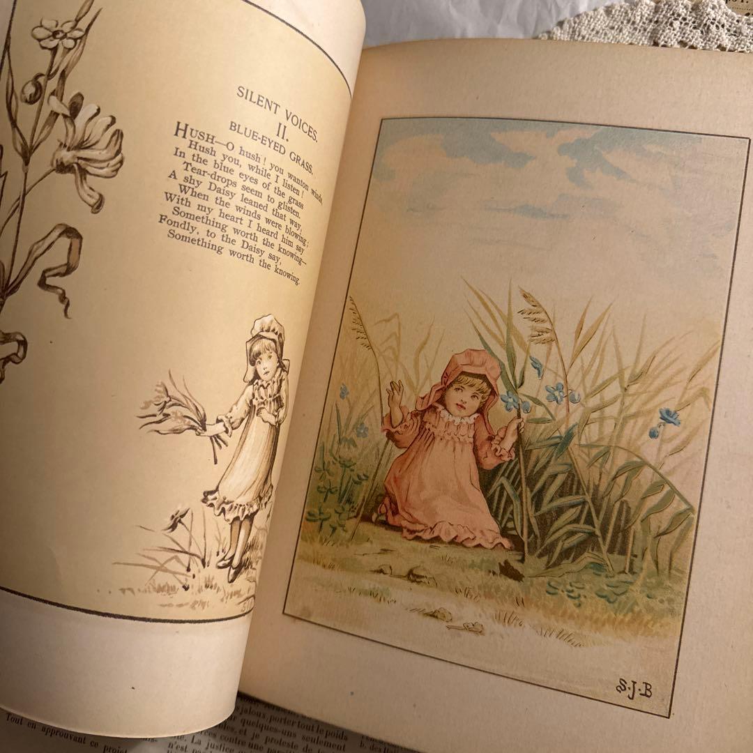 1894年アンティーク美しい挿絵ヴィクトリアン洋書　絵本ジャンクジャーナル古書