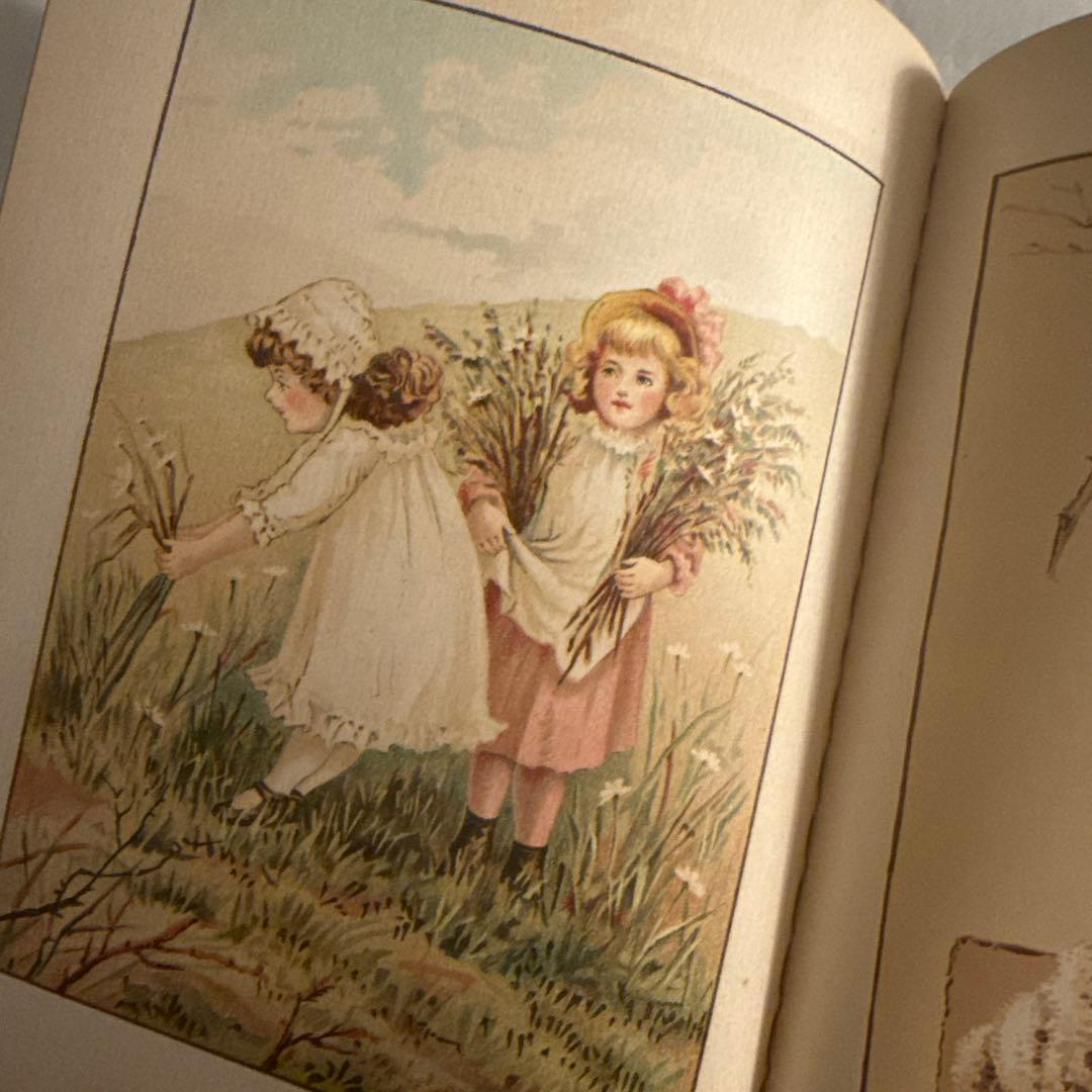 1894年アンティーク美しい挿絵ヴィクトリアン洋書　絵本ジャンクジャーナル古書