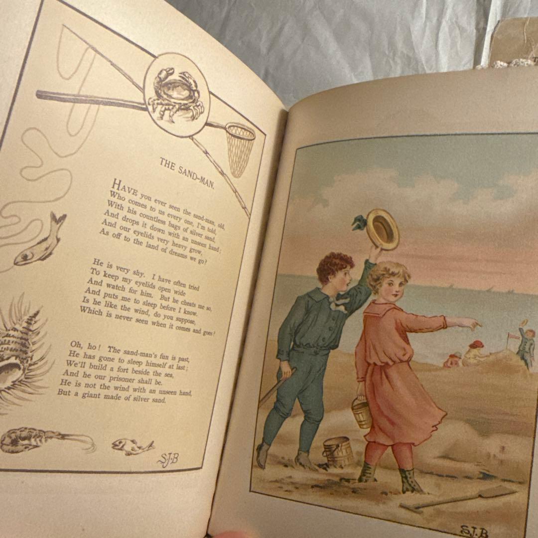 1894年アンティーク美しい挿絵ヴィクトリアン洋書　絵本ジャンクジャーナル古書