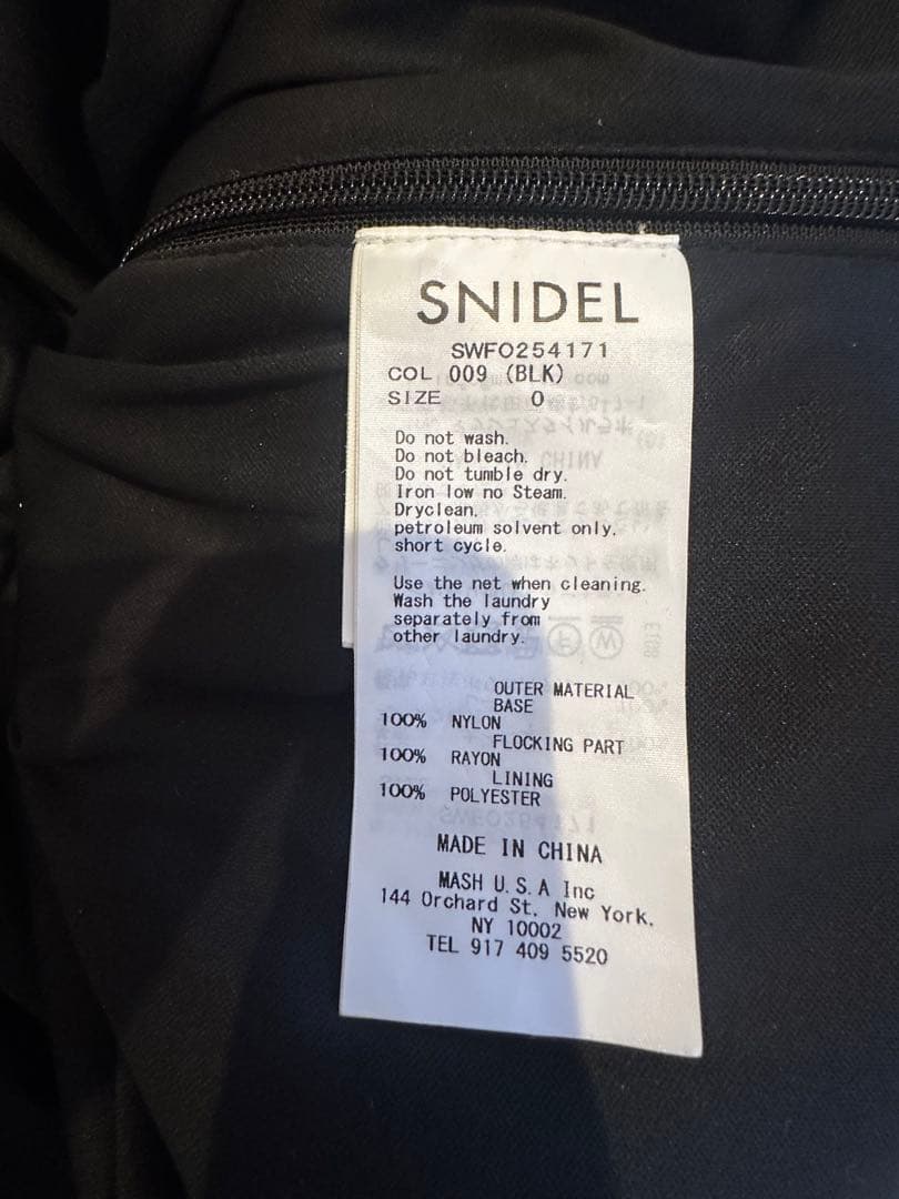 SNIDEL フロッキーベロアドレープドレス　ワンピース　完売品　美品