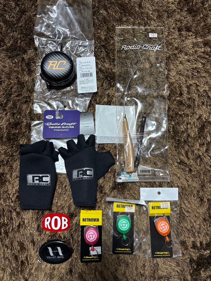 ロデオクラフト リリーサー&グローブ&リーダーポーチ トラウトグッツ8点セット