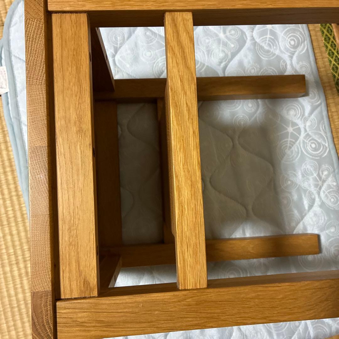 無印良品 オーク無垢材 サイドテーブル ベンチ スツール 椅子 チェア 台