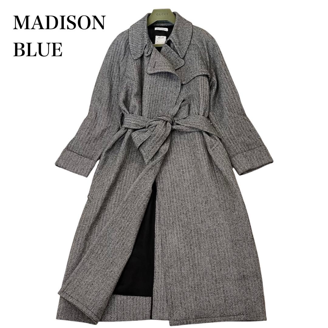 ✨美品✨マディソンブルー　ベルテッド　チェスターコート　ヘリンボーン　マキシ丈