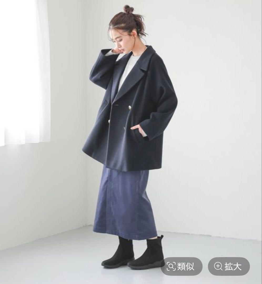 【新品】2wayコート　ネイビー　グローバルワーク