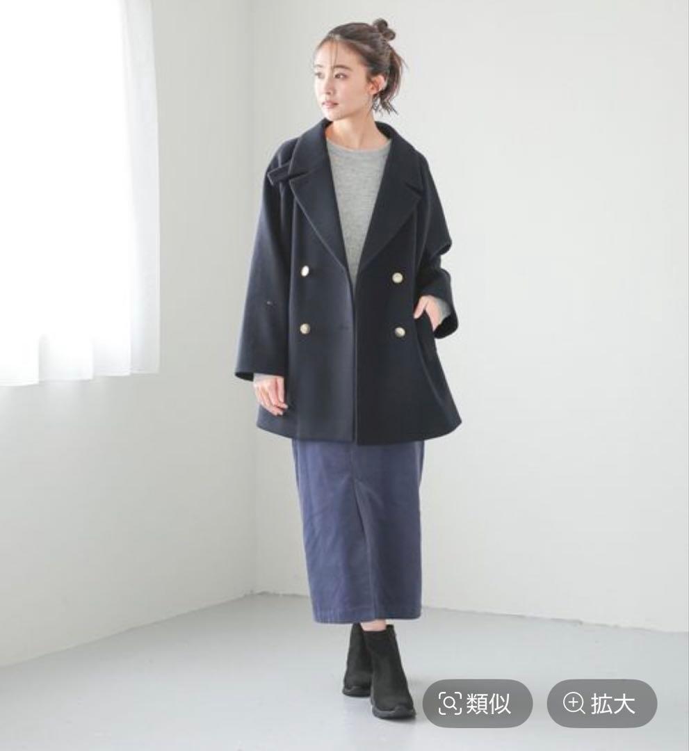 【新品】2wayコート　ネイビー　グローバルワーク