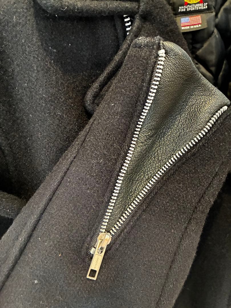 ジャケット・アウター Schott/US MELTON ZIP UP P-COAT