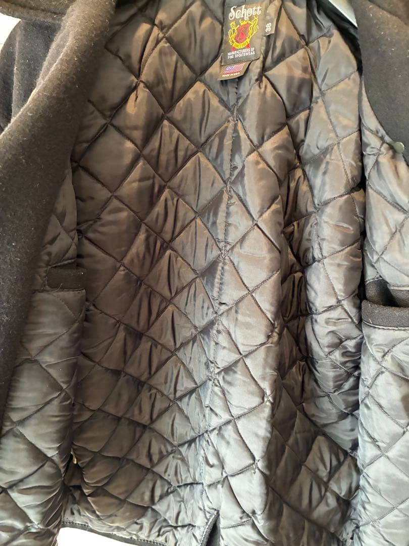 ジャケット・アウター Schott/US MELTON ZIP UP P-COAT