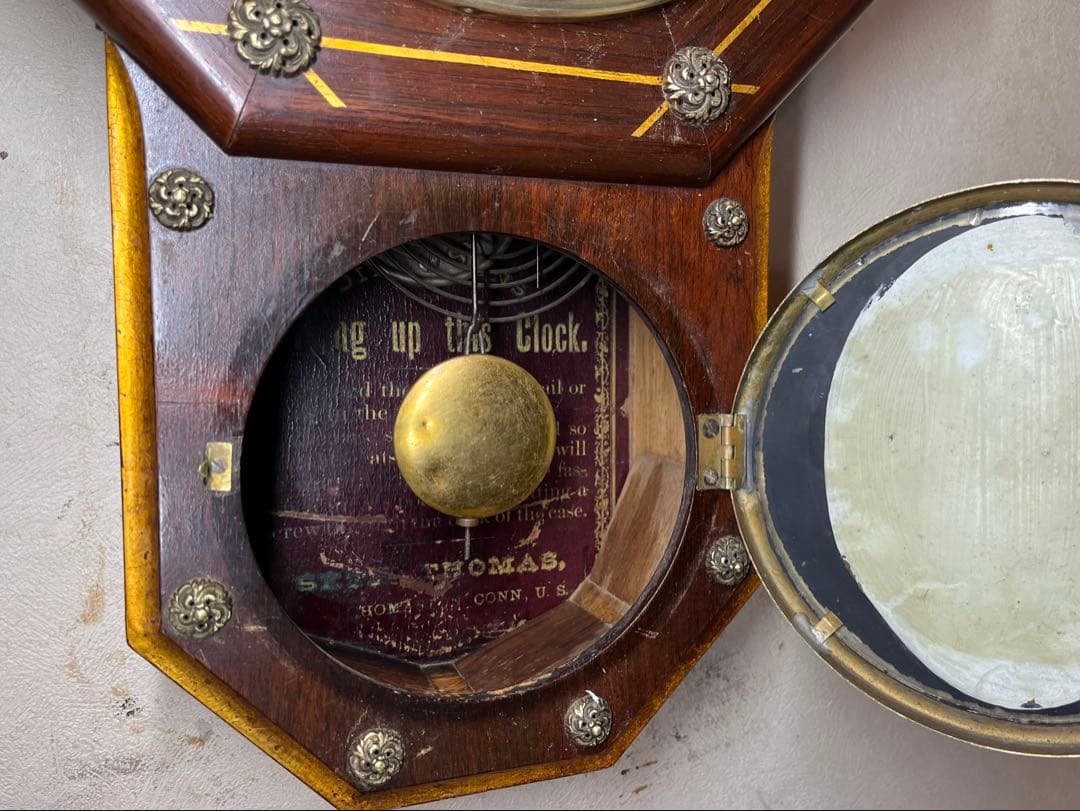 セストーマス　柱時計　古時計　振り子　ゼンマイ　アンティーク　レトロ　精工舎