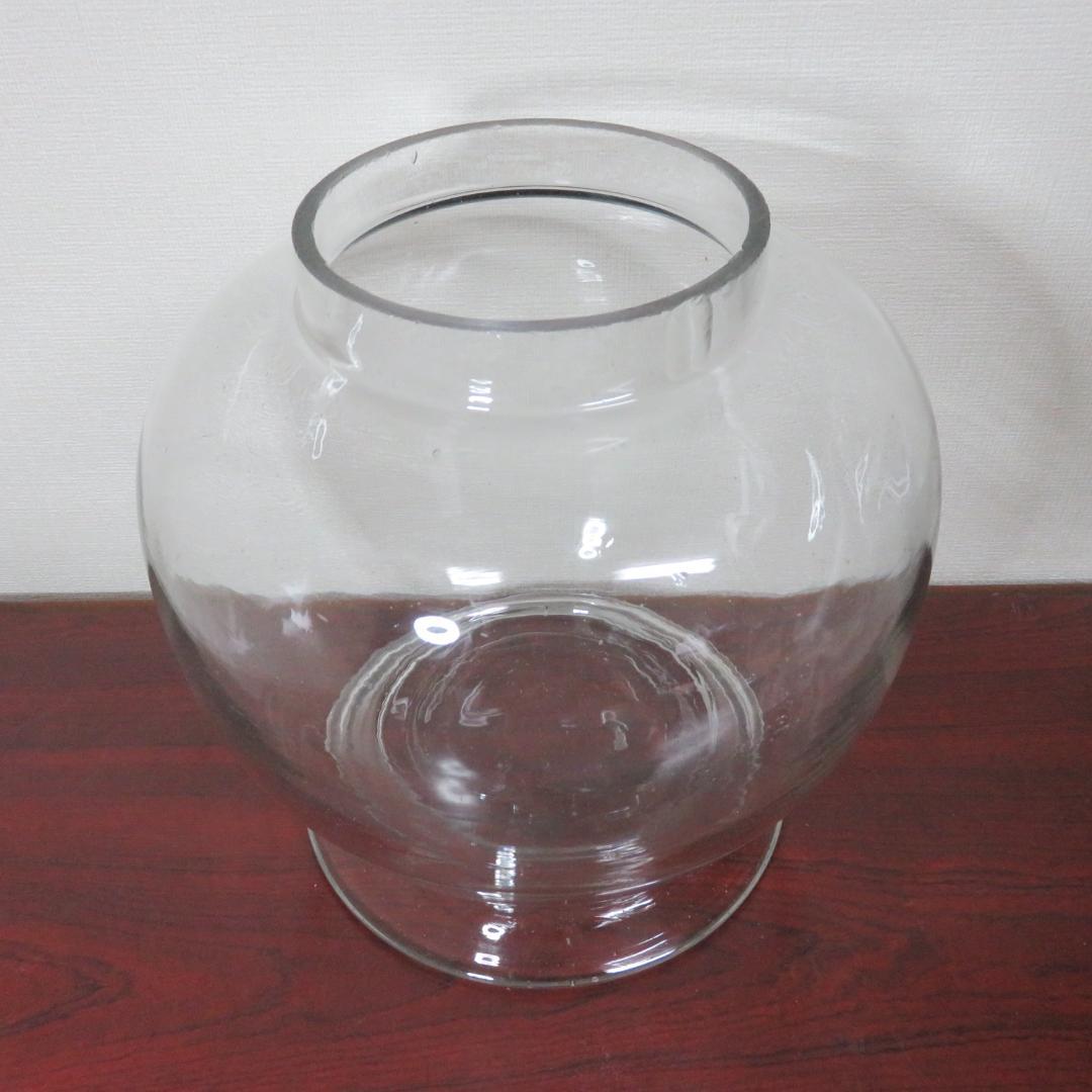 地球瓶 ガラス 蓋無 昭和レトロ 気泡 欠け ゆらゆら ガラスポット