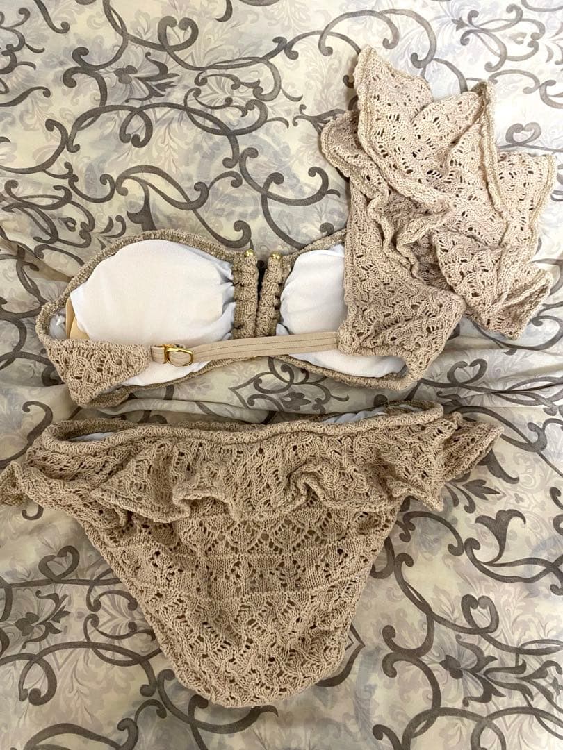 【即完売商品】シェリーモナ♡ワンショルダークロシェニットビキニ♡Mサイズ