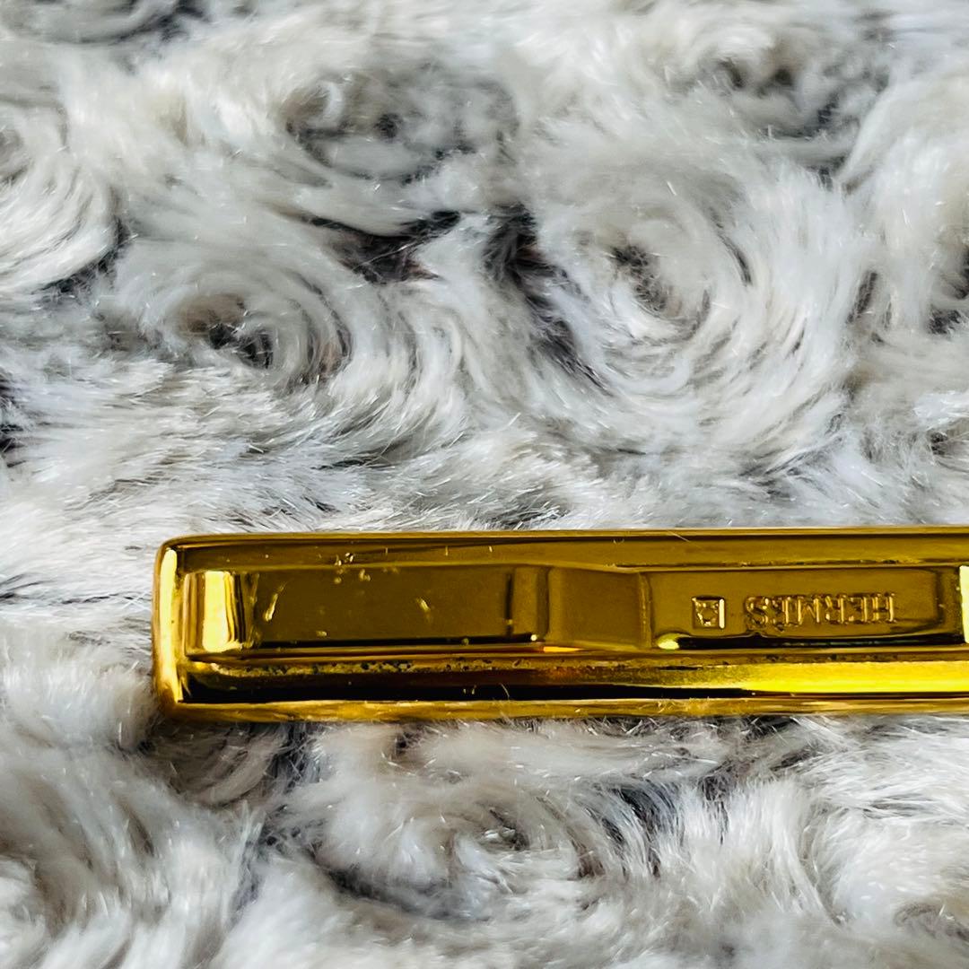 HERMES エマイユ 七宝焼き レッド ネクタイタイピン　タイバー