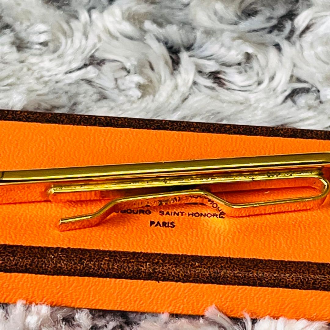 HERMES エマイユ 七宝焼き レッド ネクタイタイピン　タイバー