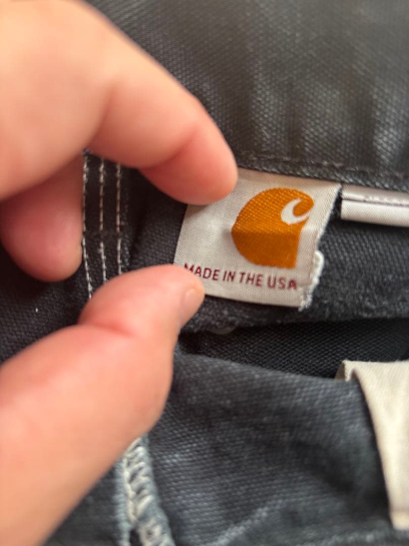 usa製 90s カーハート Carhartt ダブルニー ブラック！w34