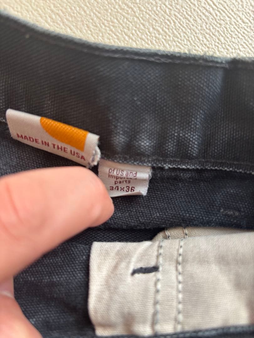 usa製 90s カーハート Carhartt ダブルニー ブラック！w34