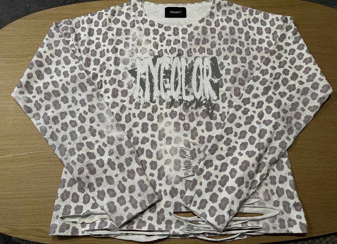GRANCY 総柄ラインストーングラフィックロンT ホワイト S 完売品