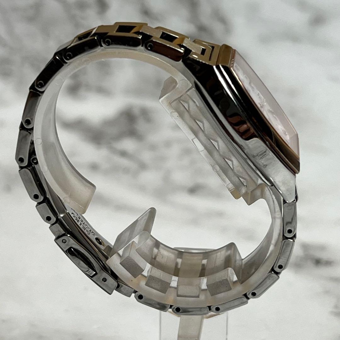 稼働美品 セイコーLk レディース腕時計 トノー型 1B22-0BB0 ピンク