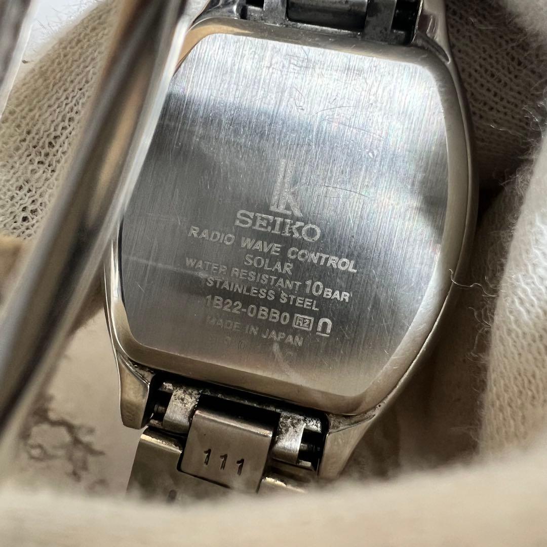 稼働美品 セイコーLk レディース腕時計 トノー型 1B22-0BB0 ピンク