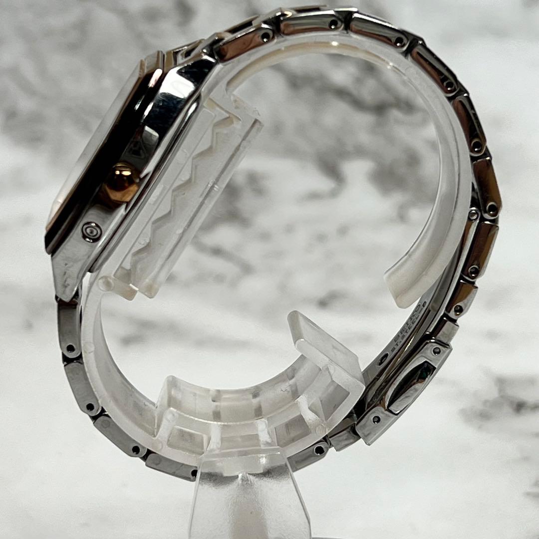 稼働美品 セイコーLk レディース腕時計 トノー型 1B22-0BB0 ピンク