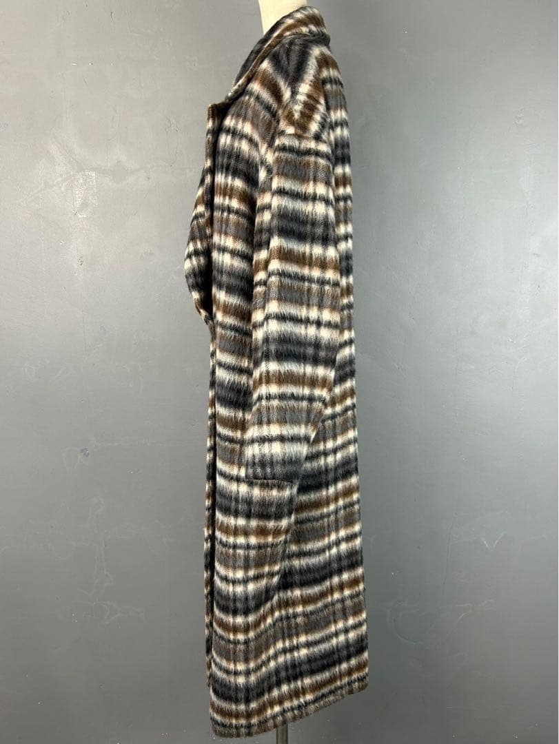 美品 1er Arrondissement チェスターコート アルパカ チェック