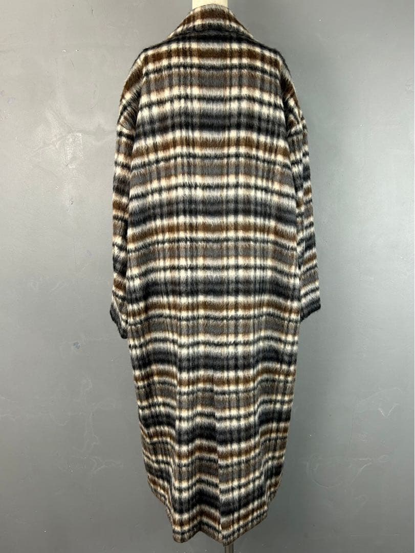 美品 1er Arrondissement チェスターコート アルパカ チェック