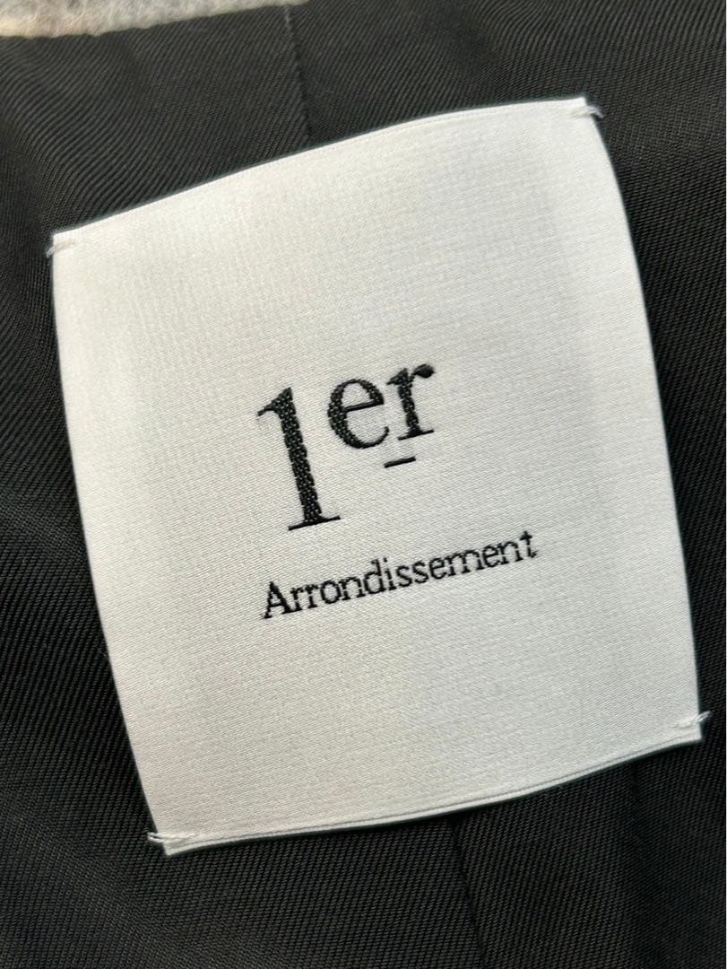 美品 1er Arrondissement チェスターコート アルパカ チェック