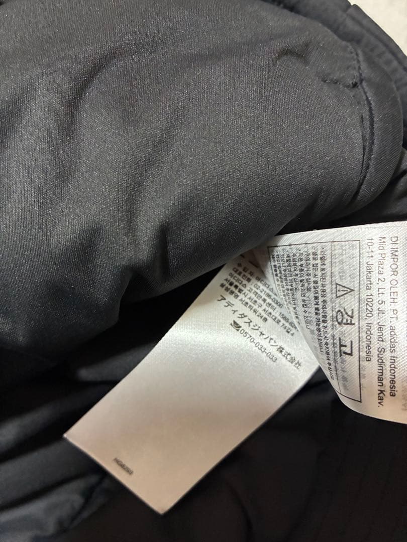 adidas ゴルフ　ブラック ダウンジャケット　タグ付き