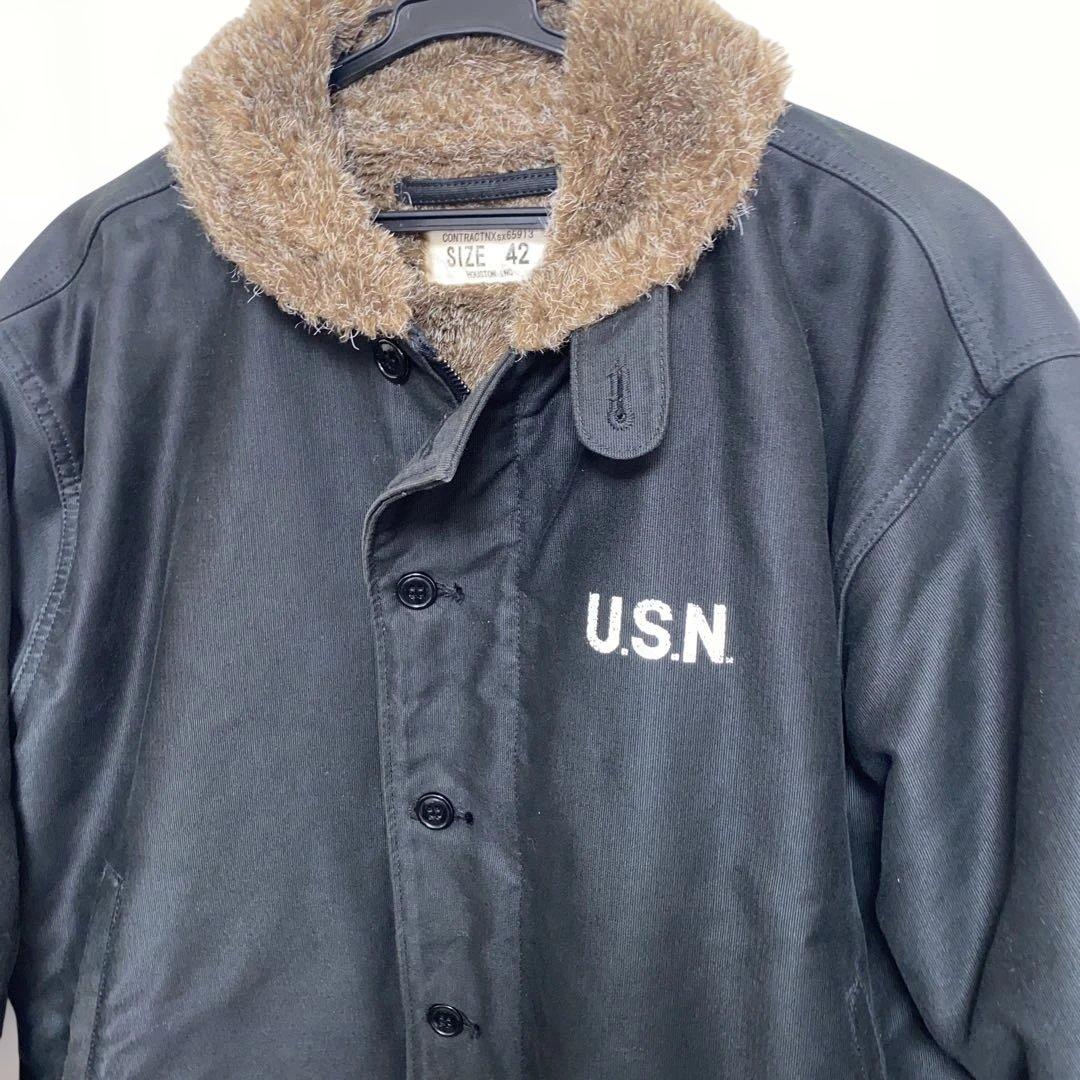 【大人気】Houston N-1 デッキジャケット Black 42 日本製
